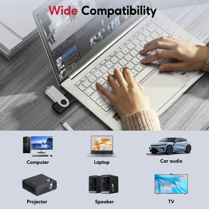 AreTop 256MB USB Flash Drive 20 Pack, Premium USB 2.0 Bulk Flash Drive Pack Memory Stick Thumb Drive Bulk Jump Drive Pendrive (20PCS 256MB, Mix Colors) - Image 5